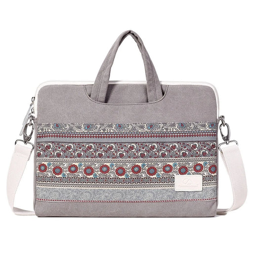 CANVASARTISAN T38-5 National Style Pattern 14-inch Laptop Computer Shoulder Messenger Bag Briefcase Travel Carrying Case with Shoulder Strap - 1