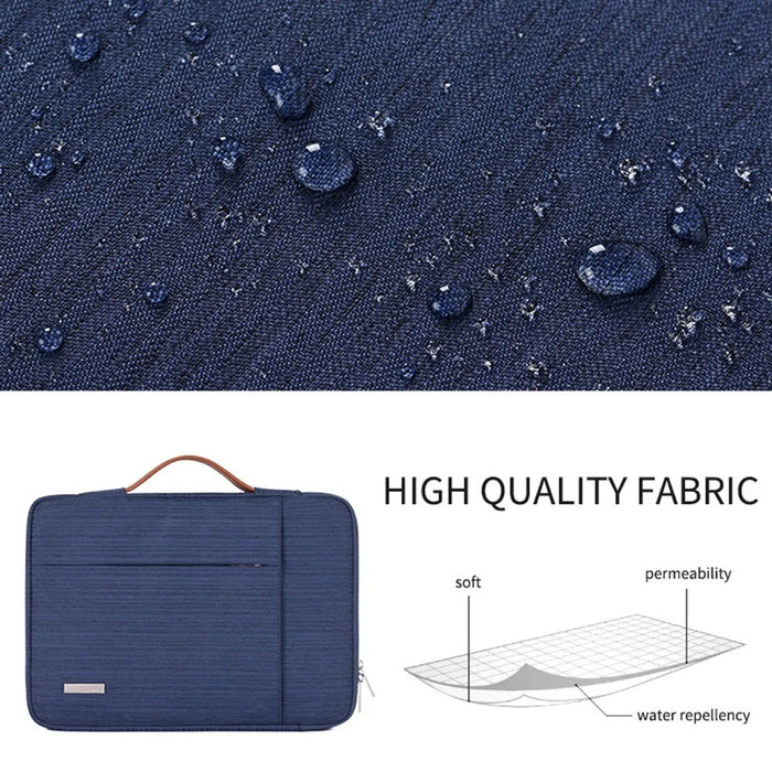 CANVASARTISAN K28-20 Notebook Sleeve for 13-inch Laptop Zipper Case with Horizontal and Vertical Pockets - Blue - 6