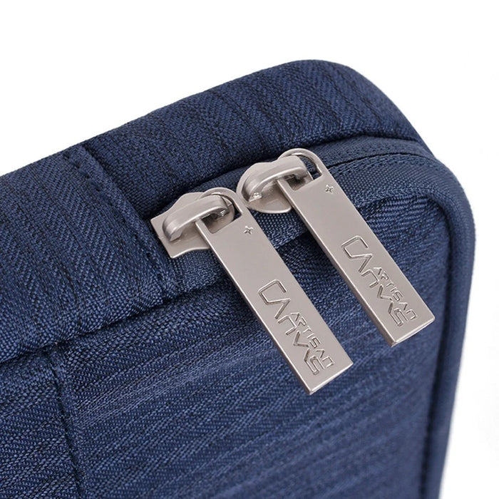 CANVASARTISAN K28-20 Notebook Sleeve for 13-inch Laptop Zipper Case with Horizontal and Vertical Pockets - Blue - 7