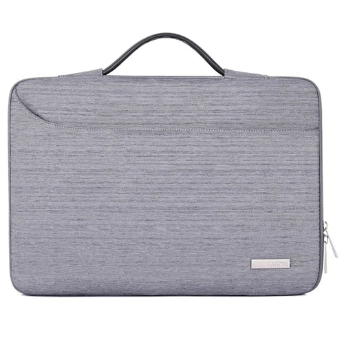 CANVASARTISAN K28-23 13-inch Laptop Sleeve Side Zipper Closure Notebook Handle Bag Handbag with U-shape Outer Pocket - Grey - 1