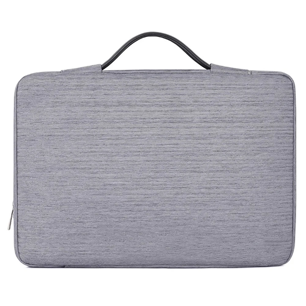 CANVASARTISAN K28-23 13-inch Laptop Sleeve Side Zipper Closure Notebook Handle Bag Handbag with U-shape Outer Pocket - Grey - 5