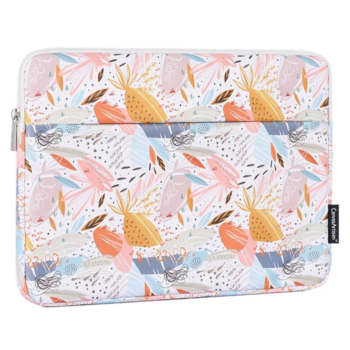 CANVASARTISAN G53-11 for 14-inch Notebook Stylish Patterned Laptop Protective Sleeve Waterproof PU + Soft Lining Pouch Bag with Horizontal-Opening Outer Slot - 4