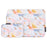 CANVASARTISAN G53-T0121 for 12-inch Notebook Flowered Patterned Laptop Protective Bag with Zipper Waterproof PU Case Pouch + Small Accessory Bag Set - 1