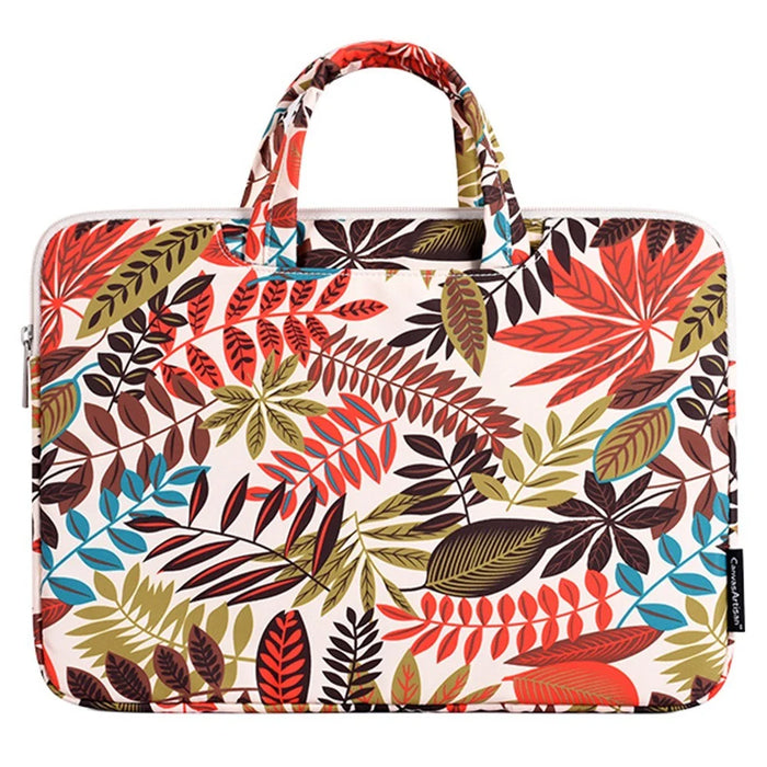 CANVASARTISAN H30-B01 Big Leaf Pattern 13-inch Laptop Carrying Bag Notebook Handbag - Beige - 1