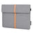 CANVASARTISAN L15-15 13-inch PU Leather Stripe Splicing Canvas Laptop Storage Sleeve Magnetic Flap Envelope Protective Pouch - 2