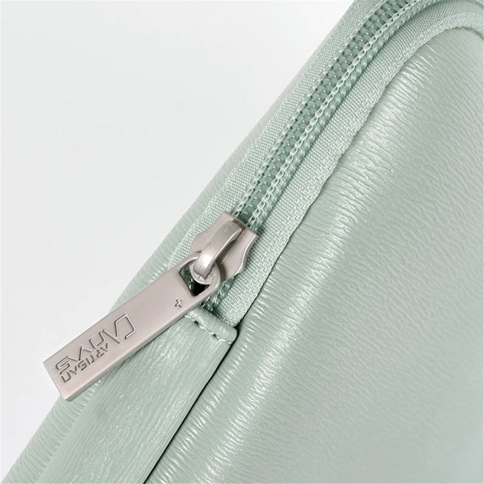 CANVASARTISAN L6-04 for 13-inch Notebook Solid Color Laptop Zippered Protective Bag PU Case with Inner Compartment - Green - 5