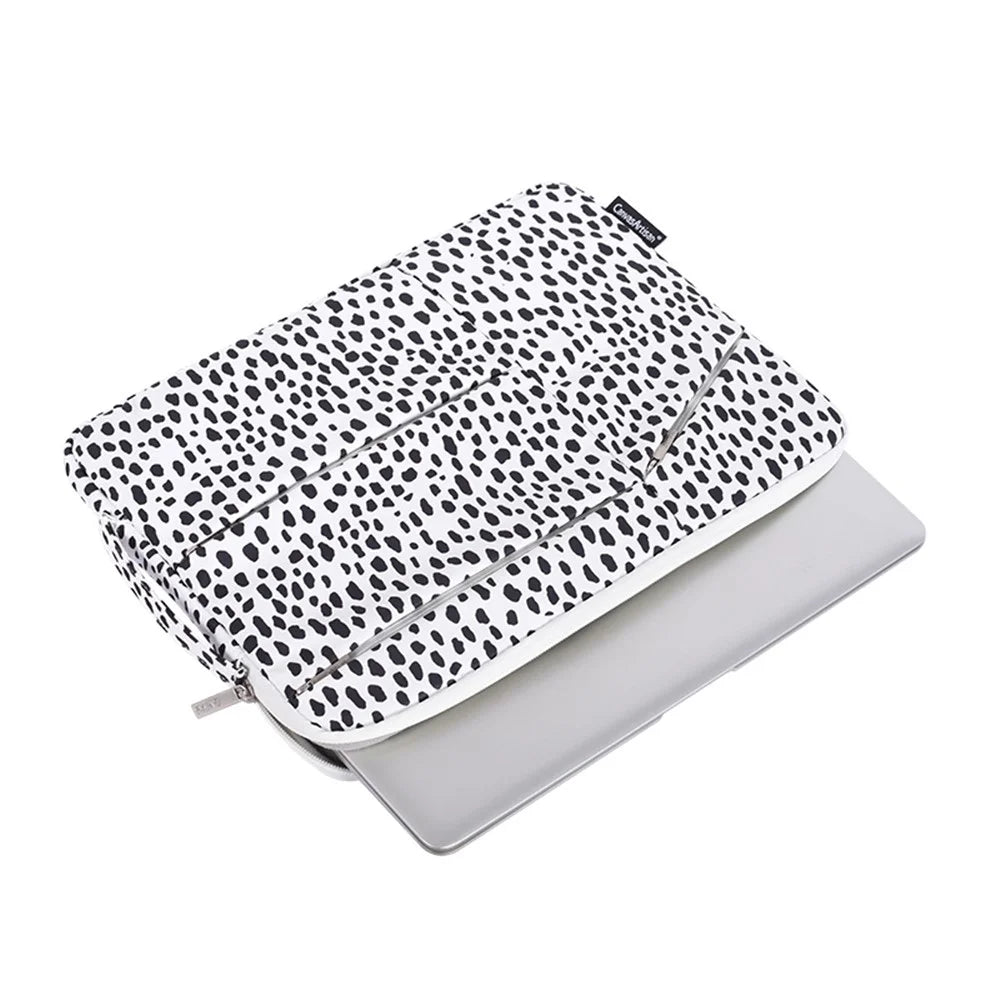 CANVASARTISAN H36-58 Cow Pattern Shockproof Sleeve Bag for 15 inch Laptops Anti-scratch Carry Case with 3 Outer Pouches - 4