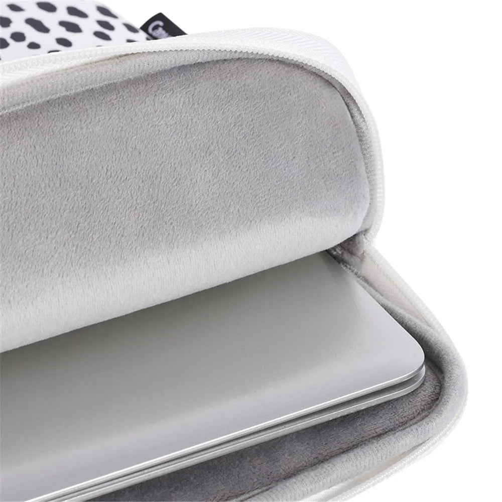 CANVASARTISAN H36-58 Cow Pattern Shockproof Sleeve Bag for 15 inch Laptops Anti-scratch Carry Case with 3 Outer Pouches - 6