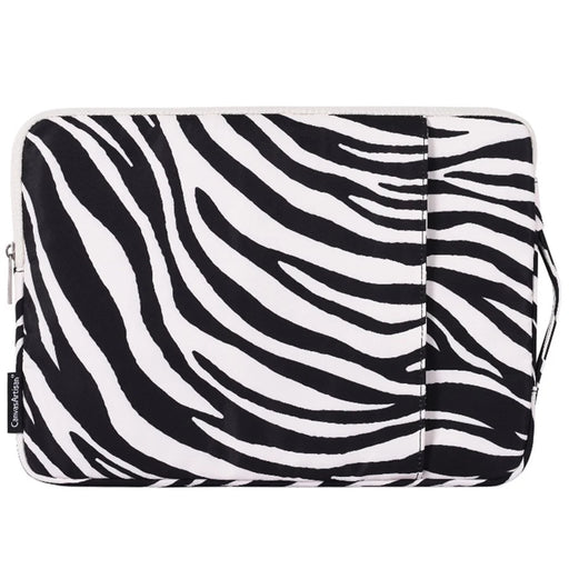 CANVASARTISAN H33-89 Zebra-stripe Pattern Shockproof Carry Case for 15 inch Laptops Scratch Resistant Notebook Sleeve Bag with Handle Strap / Vertical Pouch - 2