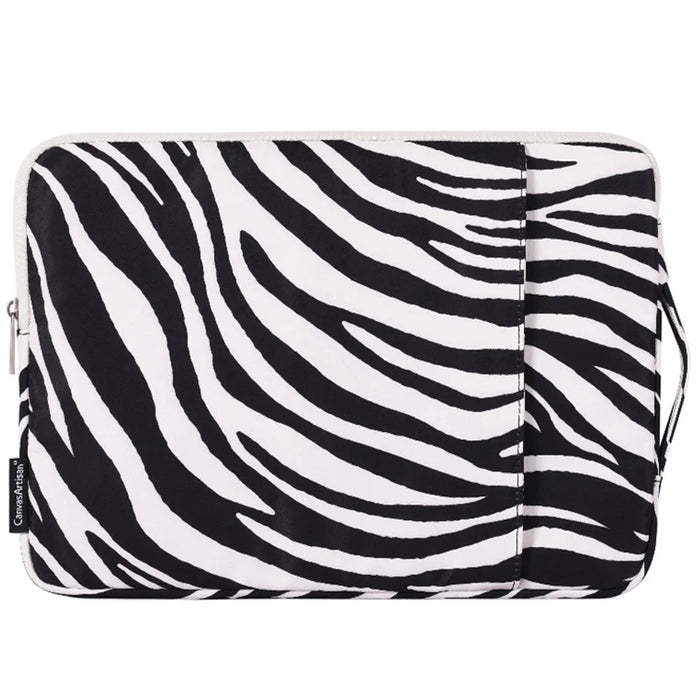 CANVASARTISAN H33-89 Zebra-stripe Pattern Shockproof Carry Case for 15 inch Laptops Scratch Resistant Notebook Sleeve Bag with Handle Strap / Vertical Pouch - 2