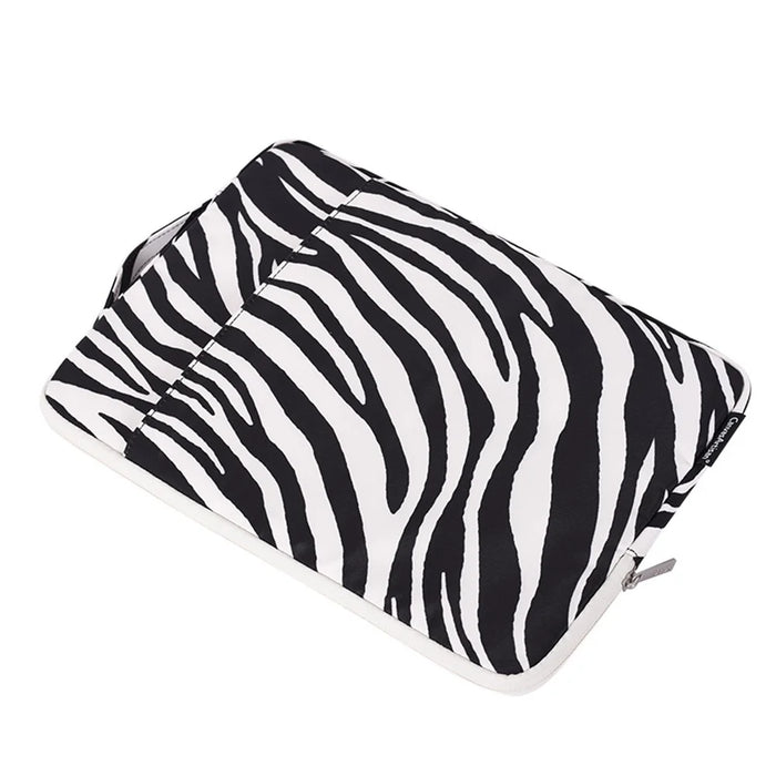 CANVASARTISAN H33-89 Zebra-stripe Pattern Shockproof Carry Case for 15 inch Laptops Scratch Resistant Notebook Sleeve Bag with Handle Strap / Vertical Pouch - 6