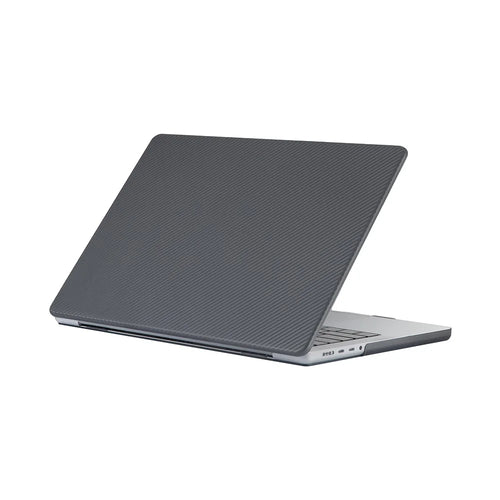 For MacBook Pro 13 inch A1706/A1708/A1989/A2159/A2289/A2251/A2338 Carbon Fiber Texture Hard Laptop Cover Colorful Anti-Fingerprint Hardshell Case - Black - 1