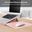 15-inch Laptop Sleeve Case PU Leather Notebook Carrying Case with Adjustable Stand - Pink - 2