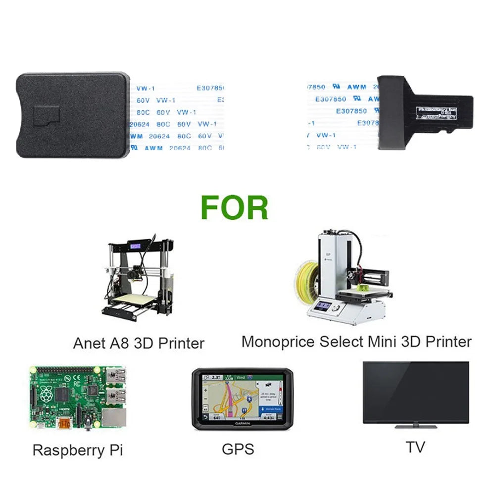 EP-019 25cm TF Memory Card Kit Male to TF Female Adapter Soft Flat FPC Cable Extender - 4