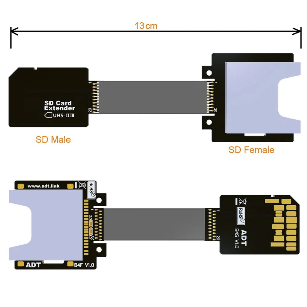 EP-012-B44SF UHS-III SD Male Extender to SD Card Female Extension Cable Adapter - 6