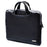 LISEN 11.6 Inch Laptop Bag Business Style PU Leather Laptop Sleeve Case with Handle Strap - Black - 2