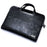 LISEN 11.6 Inch Laptop Bag Business Style PU Leather Laptop Sleeve Case with Handle Strap - Black - 3