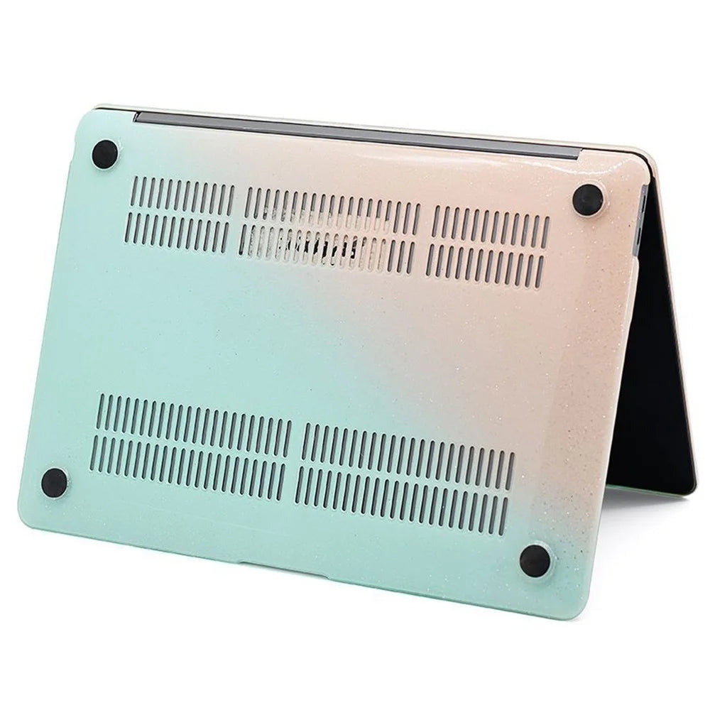 PC Case for MacBook Pro 13 inch (2020) A2289 / A2251 / M1 (2020) A2338 / (2016-2017) A1708 / A1706 / (2018-2019) A1989 / (2019) A2159 Gradient Color PC Front and Back Protective Shell - 2