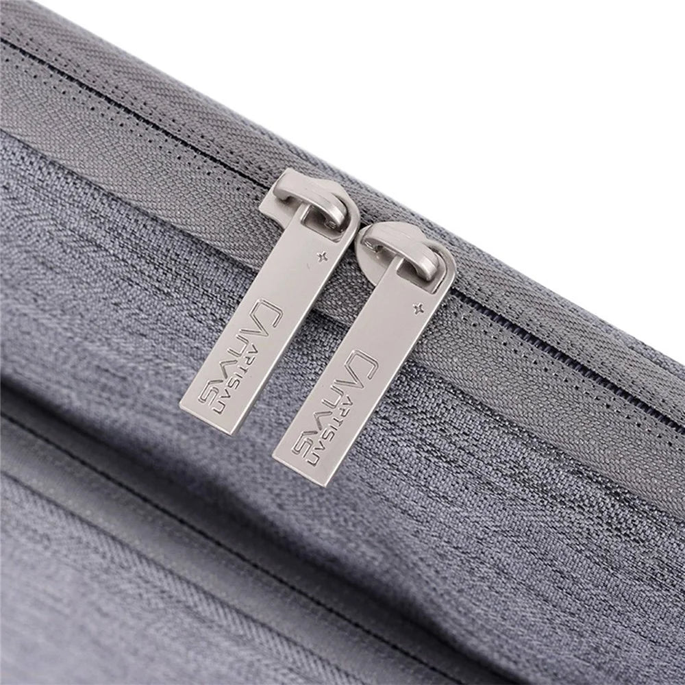 CANVASARTISAN L28-21 15-inch Laptop Sleeve Business Style Shockproof Notebook Carrying Bag - Light Grey - 4