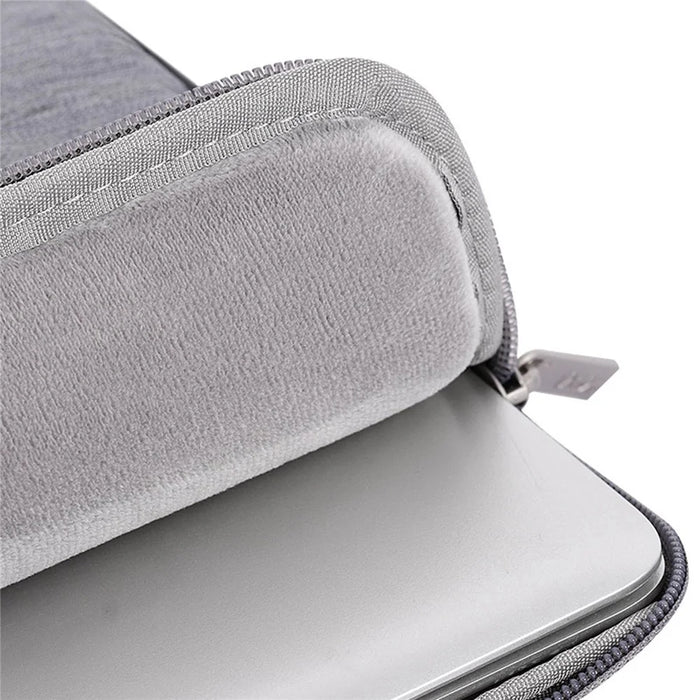 CANVASARTISAN L28-21 15-inch Laptop Sleeve Business Style Shockproof Notebook Carrying Bag - Light Grey - 5