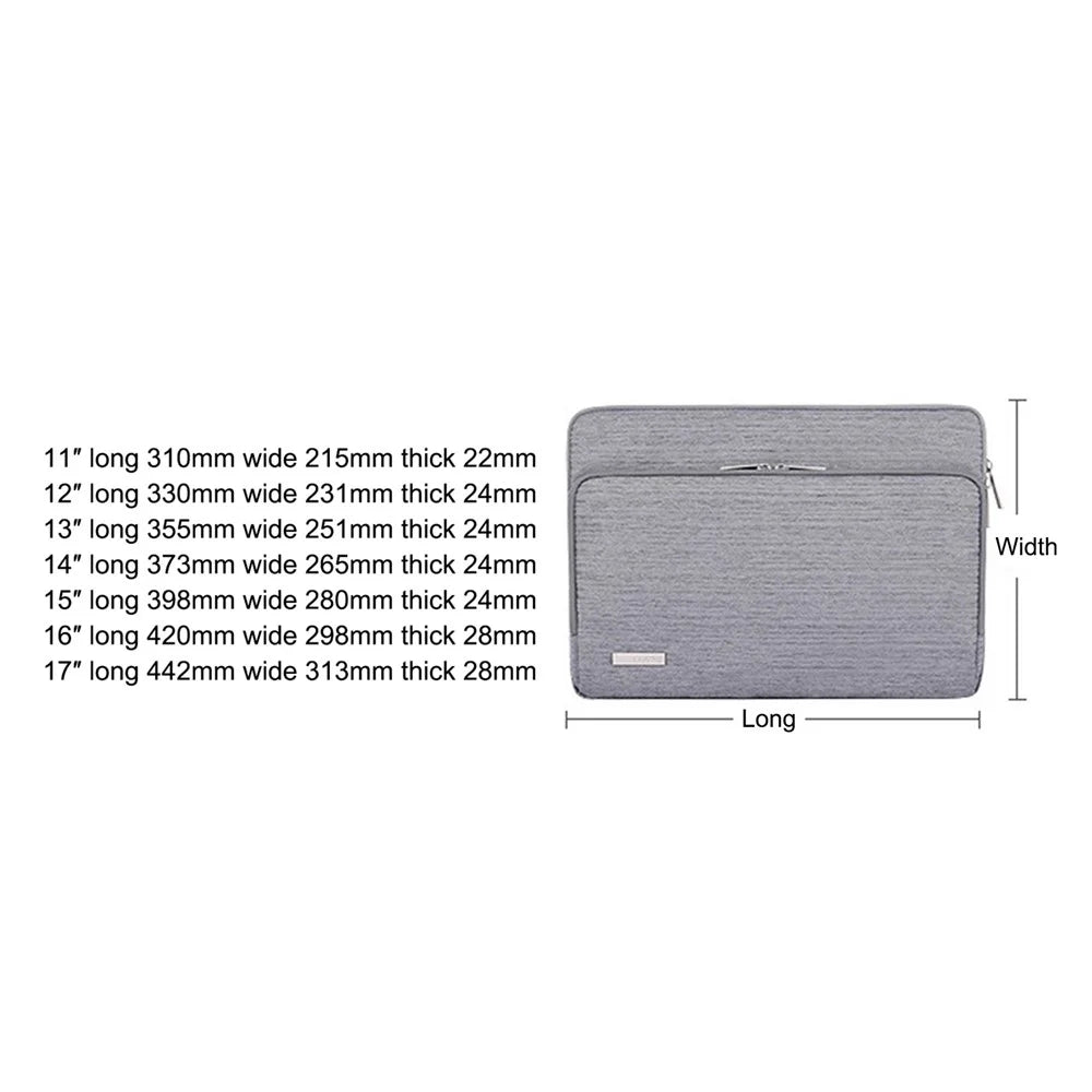 CANVASARTISAN L28-21 15-inch Laptop Sleeve Business Style Shockproof Notebook Carrying Bag - Light Grey - 7