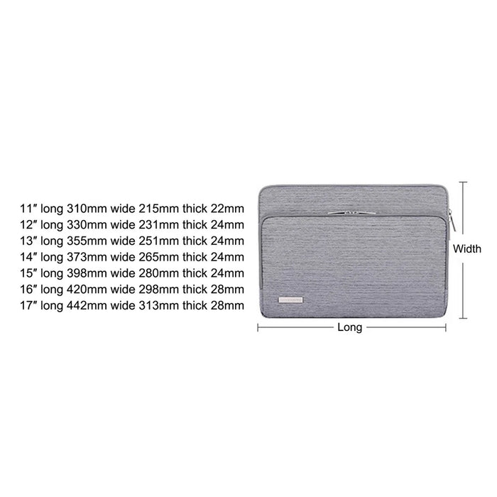 CANVASARTISAN L28-21 15-inch Laptop Sleeve Business Style Shockproof Notebook Carrying Bag - Light Grey - 7