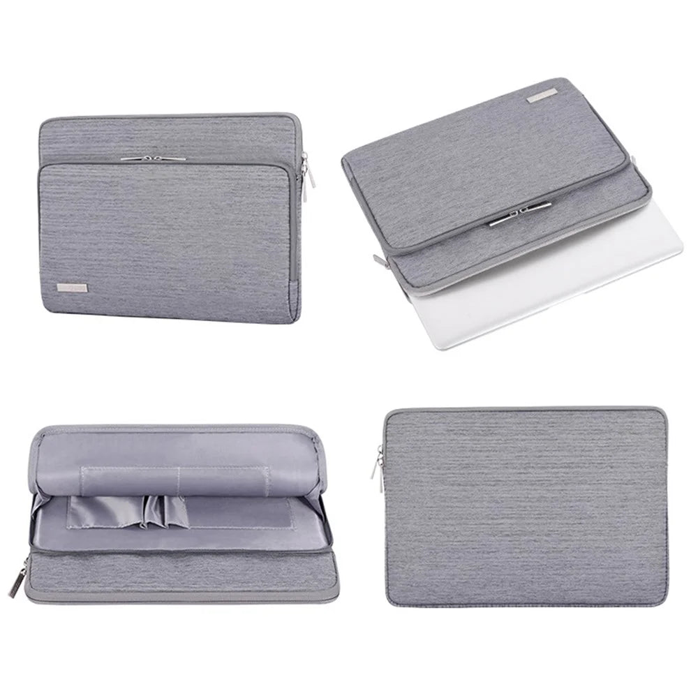 CANVASARTISAN L28-21 Business Style 13-inch Laptop Portable Protective Sleeve Notebook Carrying Case - Light Grey - 6