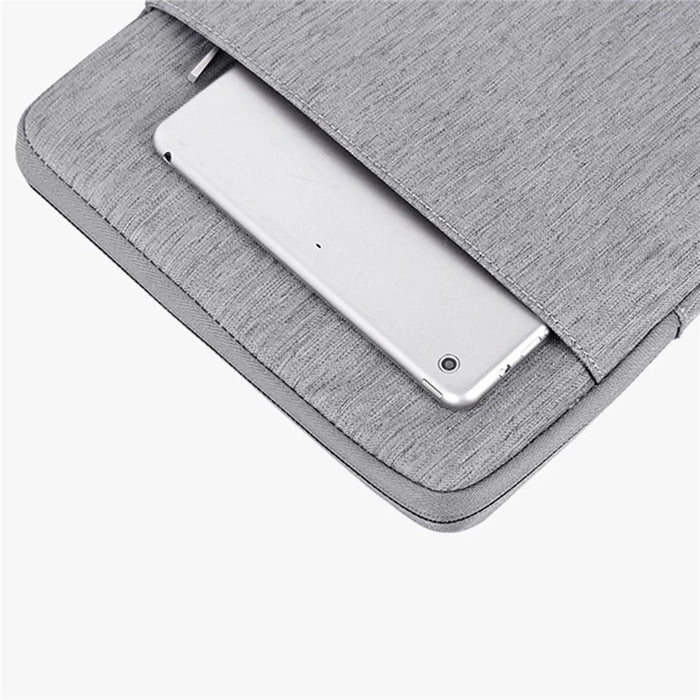 CANVASARTISAN L28-19 15-inch Laptop Carrying Bag Shockproof Protective Sleeve Business Style Notebook PC Pouch (Horizontal Type) - Grey - 5