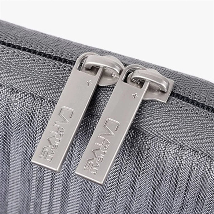 CANVASARTISAN L28-19 14-inch Laptop PC Protective Sleeve Business Style Notebook Zipper Carrying Bag (Horizontal Type) - Grey - 4