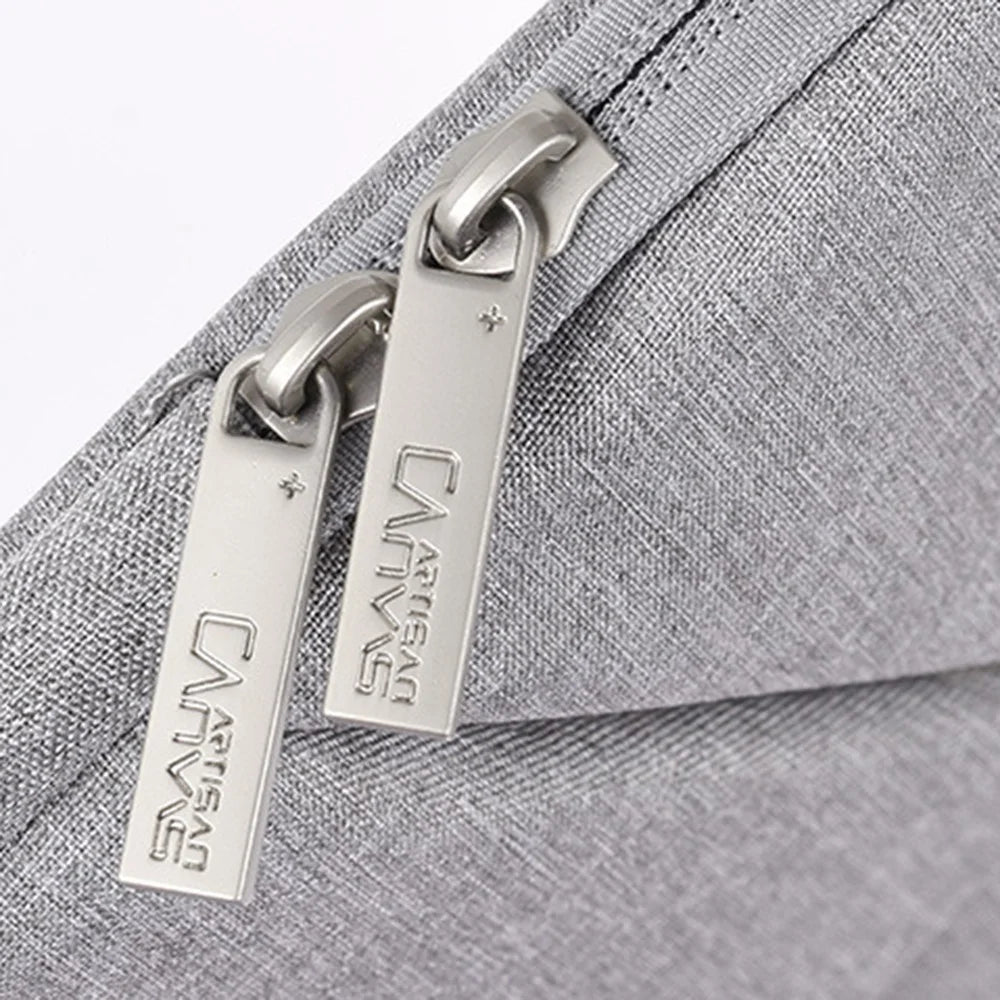 CANVASARTISAN L25-58 15-inch Laptop Protective Sleeve Notebook PC Handbag Carrying Bag - Light Grey - 4