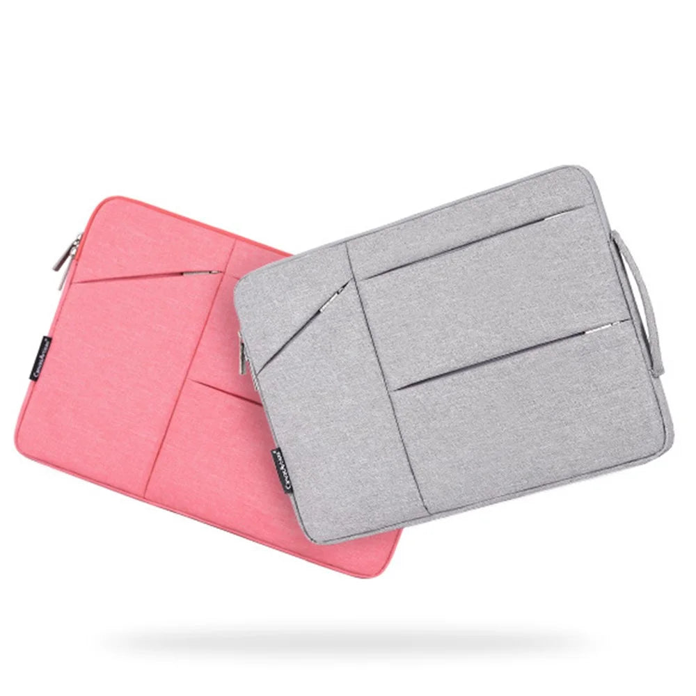 CANVASARTISAN L25-58 15-inch Laptop Protective Sleeve Notebook PC Handbag Carrying Bag - Light Grey - 7