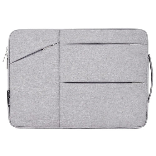 CANVASARTISAN L25-58 11-inch Laptop Briefcase Protective Bag Notebook Computer Handbag with Outer Storage Pockets - Light Grey - 1