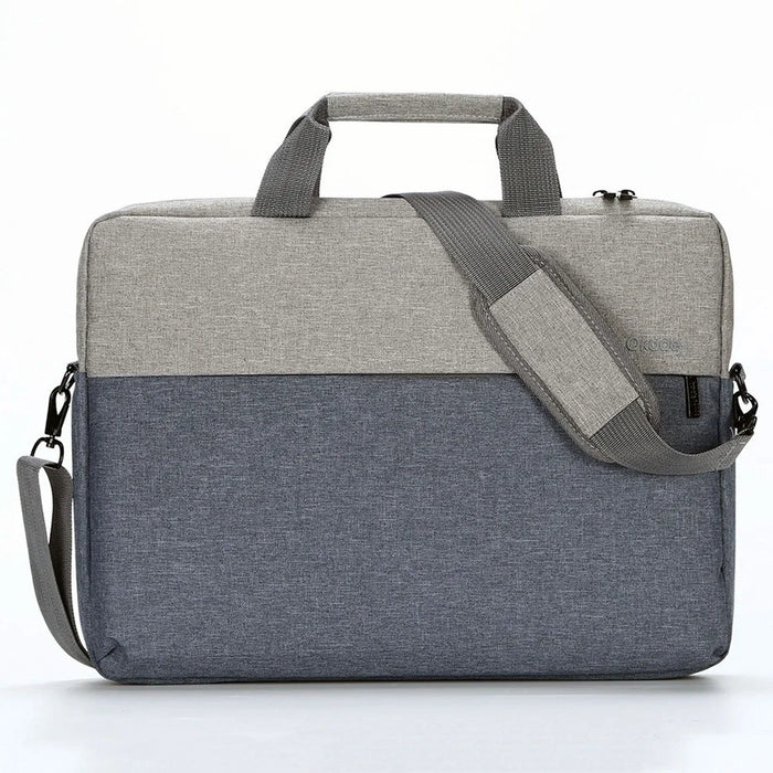 OKADE T52 15.6-inch Laptop Bag Shoulder Handbag Waterproof Notebook Pouch (with Shoulder Strap) - Grey - 1