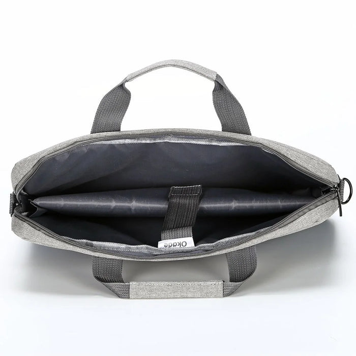 OKADE T52 15.6-inch Laptop Bag Shoulder Handbag Waterproof Notebook Pouch (with Shoulder Strap) - Grey - 6