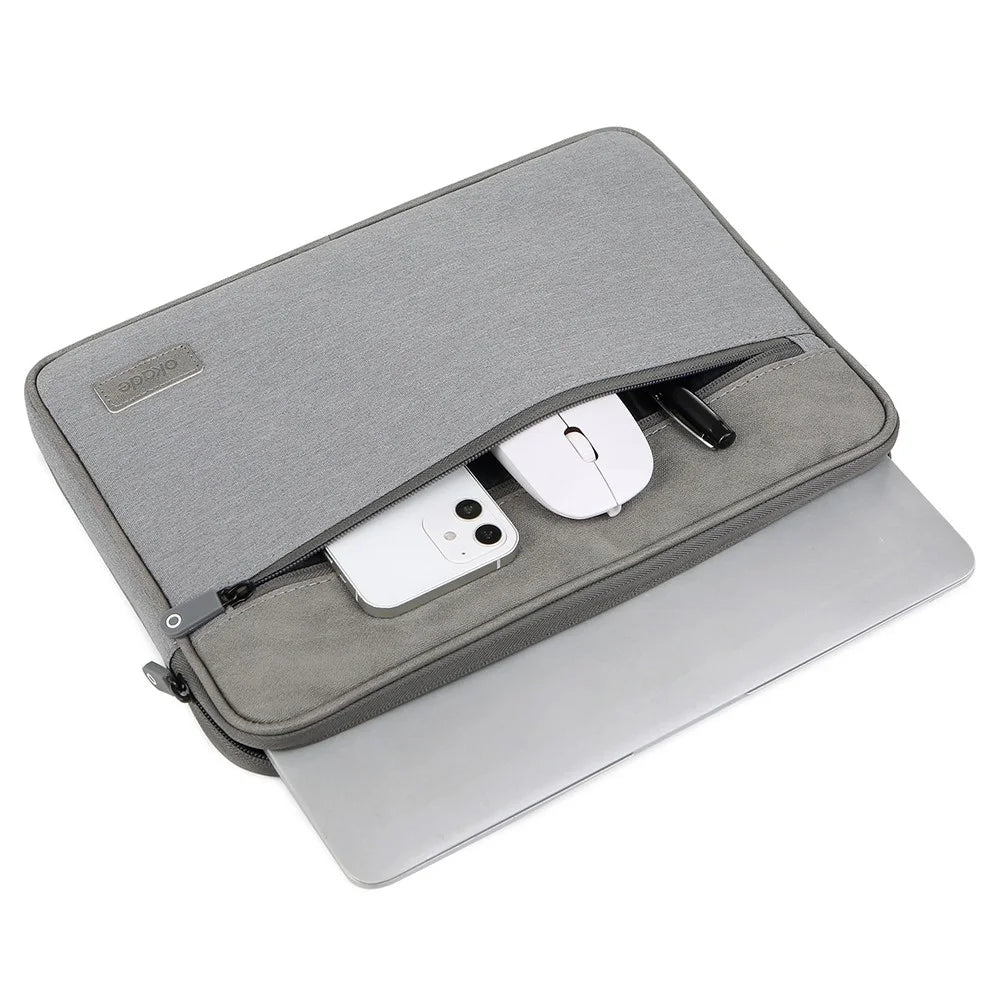 OKADE T61 Portable Storage Pouch for 14-14.6inch Laptop Bag Shockproof Air Cushion Lining Carrying Bag - Grey - 2