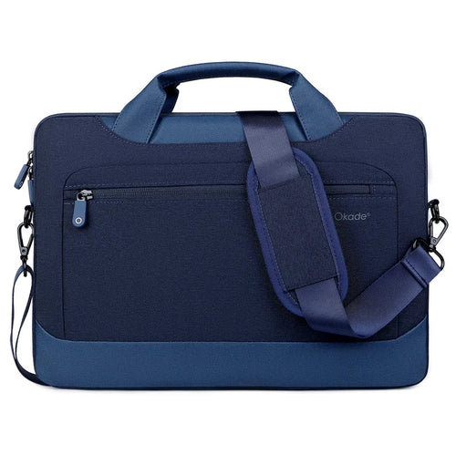 OKADE T62 Notebook Handbag for 15.4-16inch Laptop Shockproof Air Cushion Lining Protective Bag Storage Pouch (with Shoulder Strap) - Dark Blue - 1