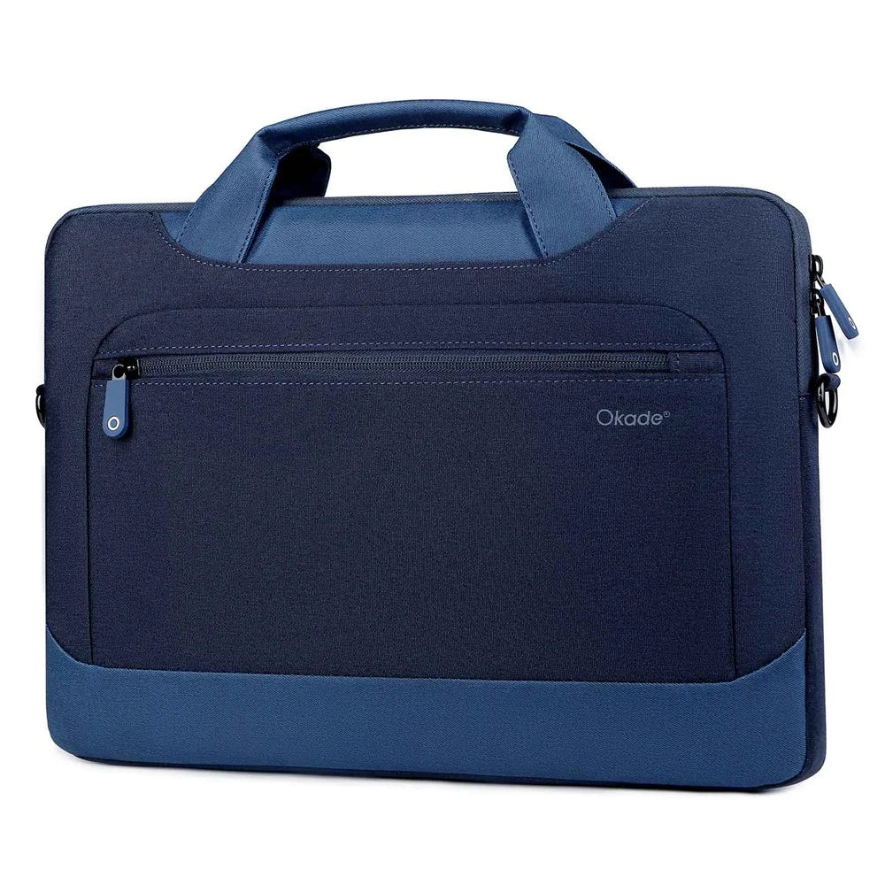 OKADE T62 Notebook Handbag for 15.4-16inch Laptop Shockproof Air Cushion Lining Protective Bag Storage Pouch (with Shoulder Strap) - Dark Blue - 6