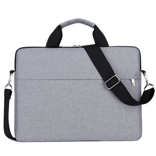 OKADE B022 15.6inch Notebook Soft Lining Protective Bag Anti-drop Laptop Handbag (with Shoulder Strap) - Grey - 1