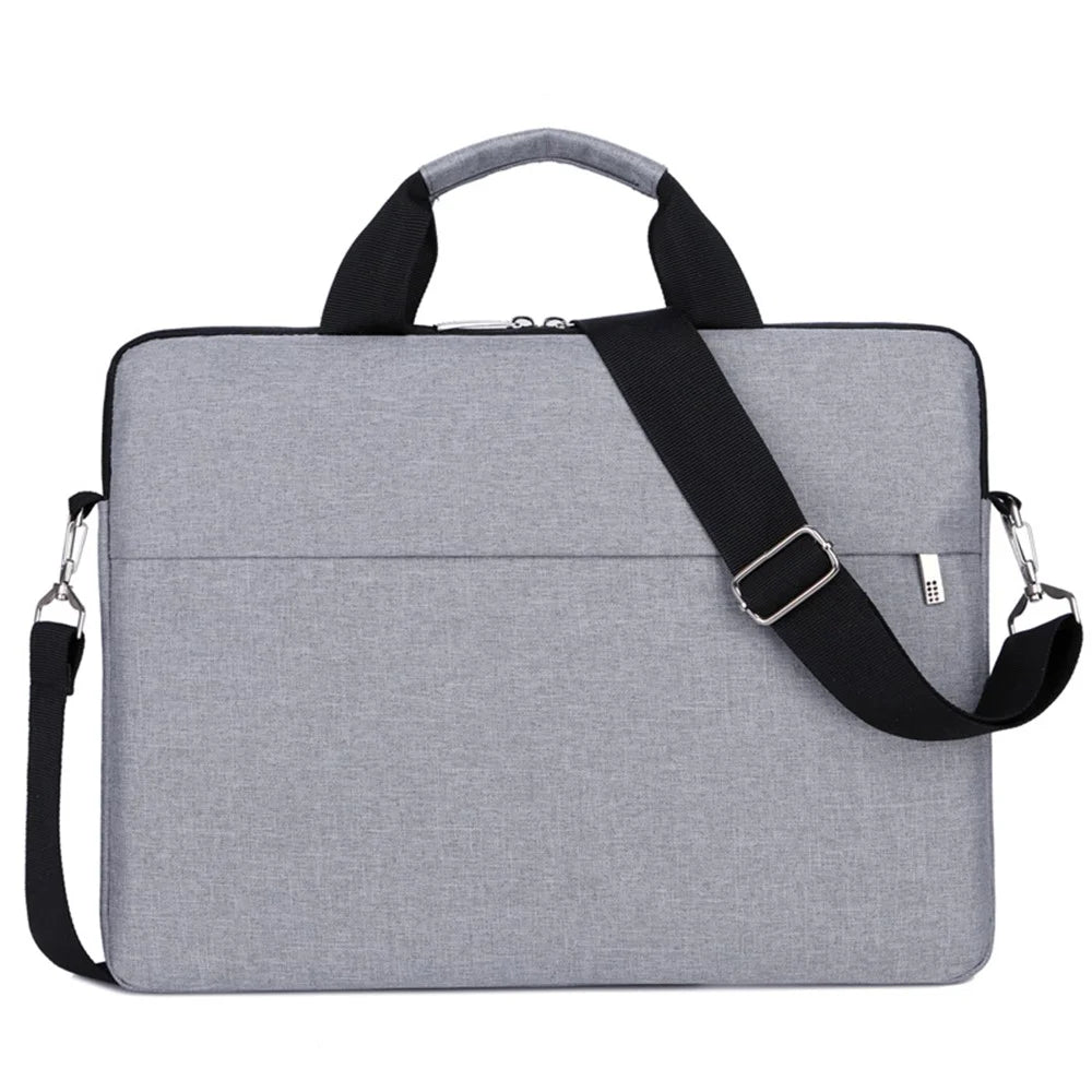 OKADE B022 15.6inch Notebook Soft Lining Protective Bag Anti-drop Laptop Handbag (with Shoulder Strap) - Grey - 1