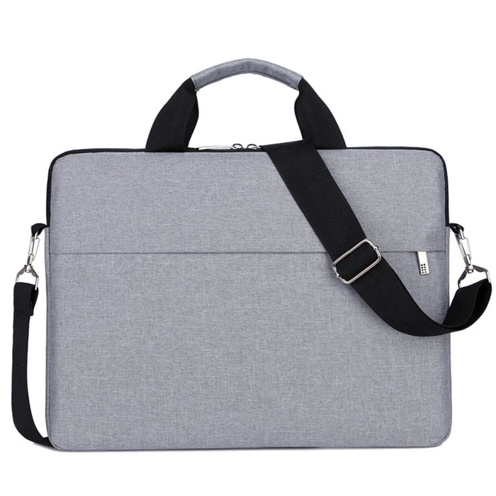 OKADE B022 15.6inch Notebook Soft Lining Protective Bag Anti-drop Laptop Handbag (with Shoulder Strap) - Grey - 1