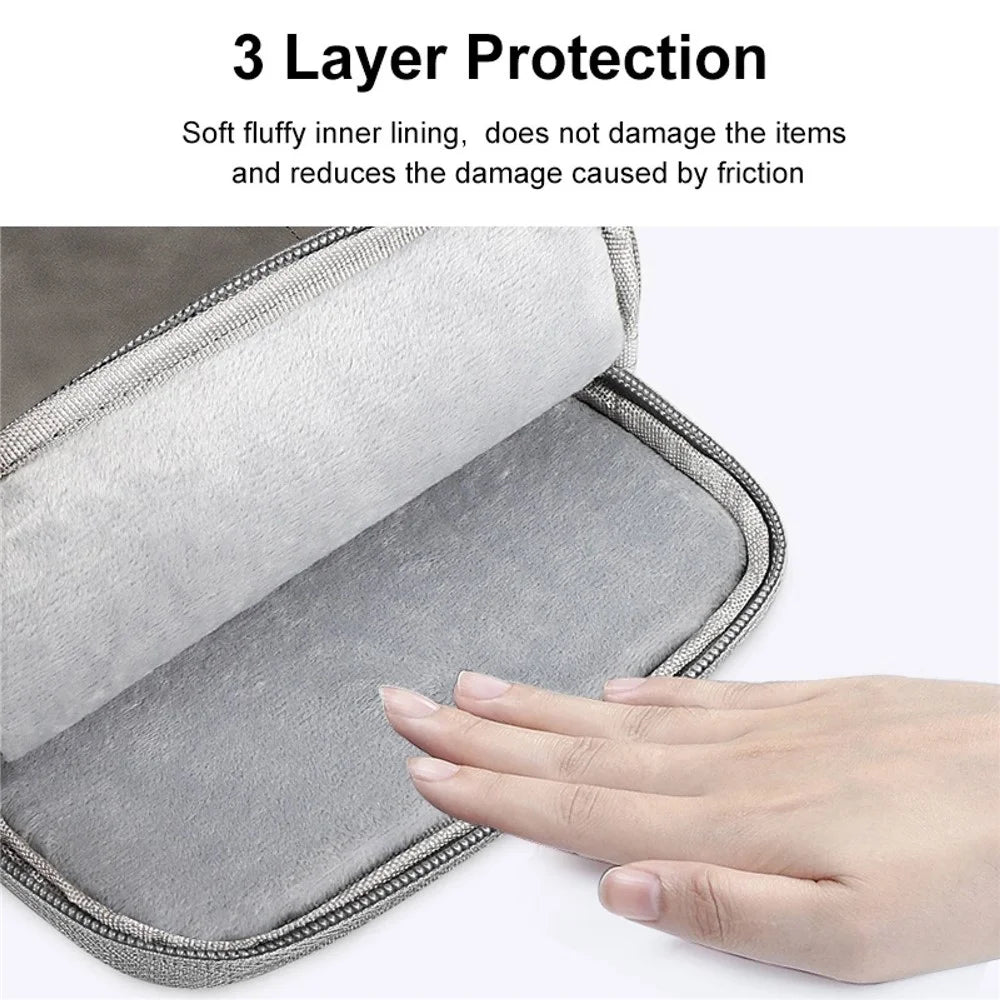 HAWEEL HWL7018 Zippered Carry Case for iPad 9.7-11 inch Scratch-Proof Tablets Sleeve Bag with Strap - Grey - 4