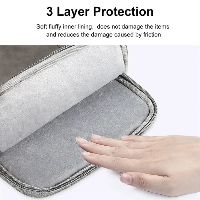 HAWEEL HWL7017 Shockproof Carry Case for iPad mini 7.9-8.4 inch Scratch Resistant Tablets Zippered Sleeve Bag with Outer Pouch - Grey - 4