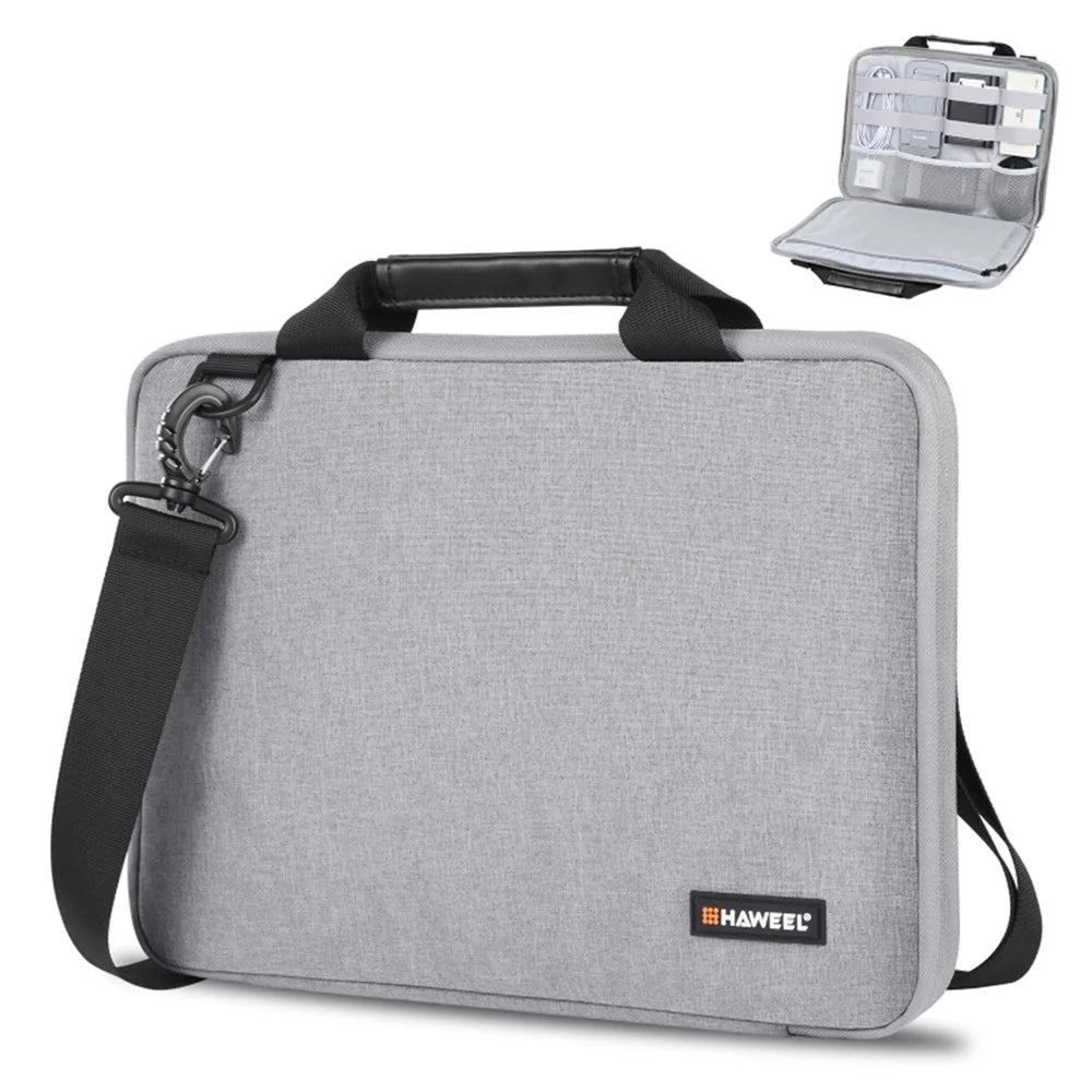 HAWEEL HWL2168 For 14-15 inch MacBook Pro 14 inch (2021) / 15 inch (2013) / (2016) Anti-Scratch Carrying Case Protective Sleeve Bag with Shoulder Strap - Grey - 1