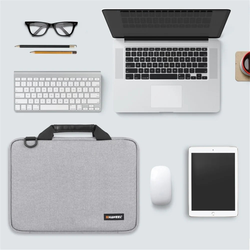 HAWEEL HWL2168 For 14-15 inch MacBook Pro 14 inch (2021) / 15 inch (2013) / (2016) Anti-Scratch Carrying Case Protective Sleeve Bag with Shoulder Strap - Grey - 2