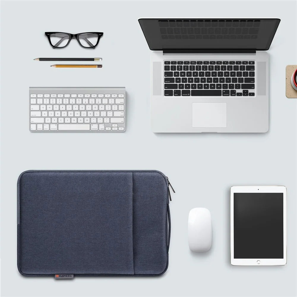 HAWEEL HWL7021 For 15-16.7 inch Macbook Pro 15 inch (2016) / (2018-2019)  /  16 inch (2022) Slim Carrying Case Shockproof Laptop Sleeve Bag with Handle - Blue - 2