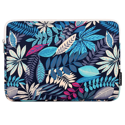 CANVASARTISAN 14-inch Notebook Protective Sleeve Colorful Leaves Print Laptop Portable Zipper Bag - H30-02 - 1