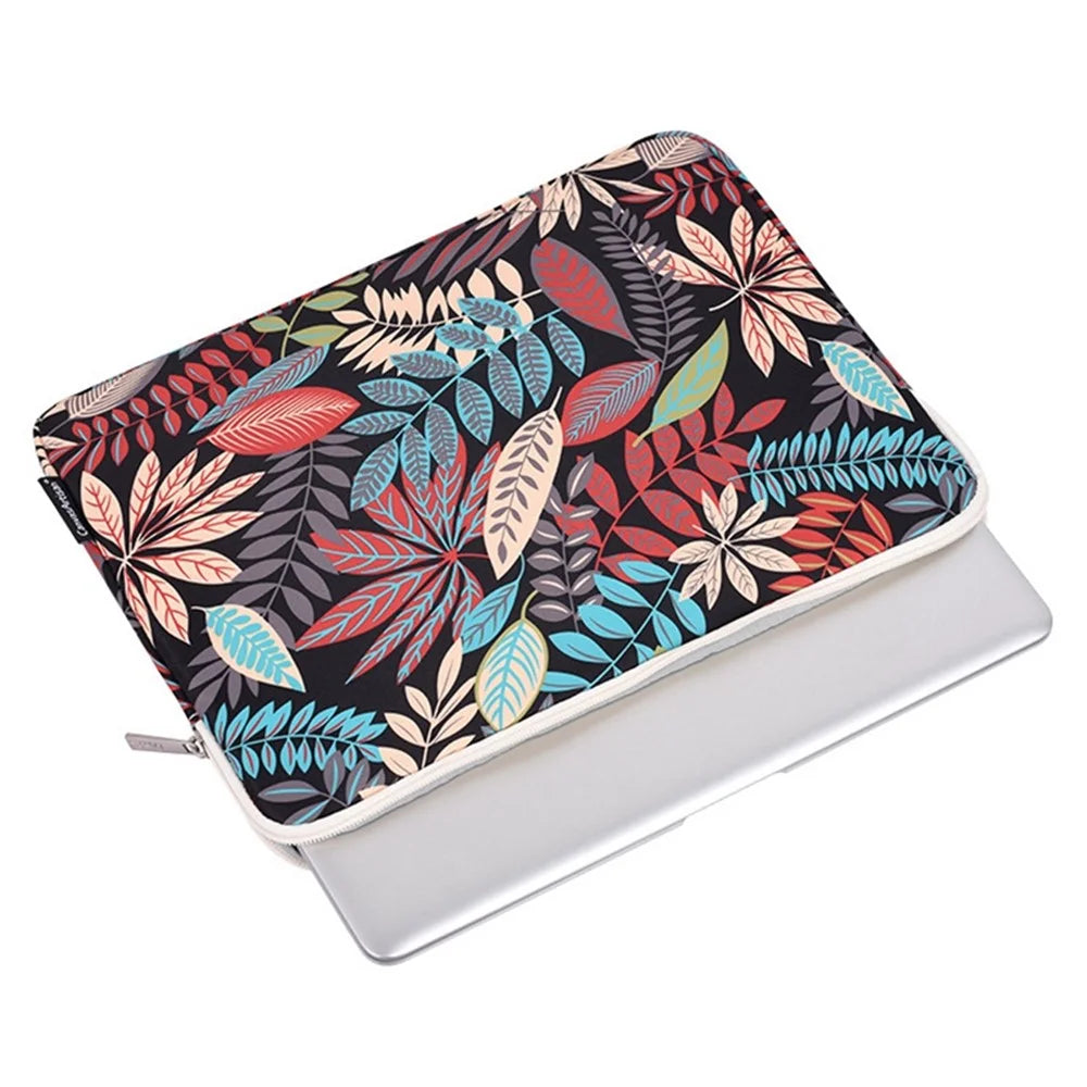 CANVASARTISAN 14-inch Notebook Protective Sleeve Colorful Leaves Print Laptop Portable Zipper Bag - H30-02 - 5