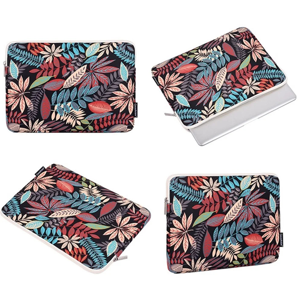 CANVASARTISAN 13-inch Laptop Zipper Pouch Colorful Leaves Print Notebook Protective Sleeve Carrying Bag - H30-01 - 6