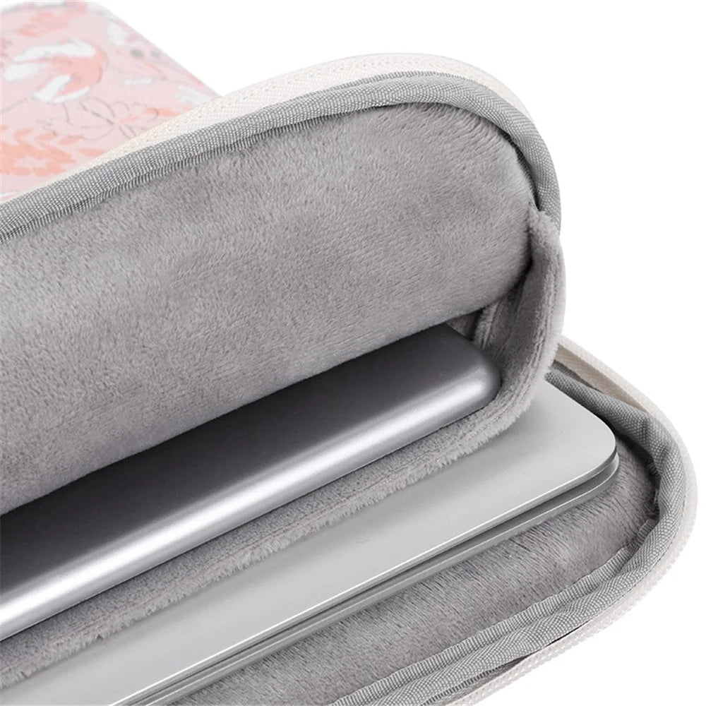 CANVASARTISAN G4-01 Pattern Printed Sleeve Bag for 12-inch Laptops Portable PU Leather Carry Case Shockproof Storage Bag - 4
