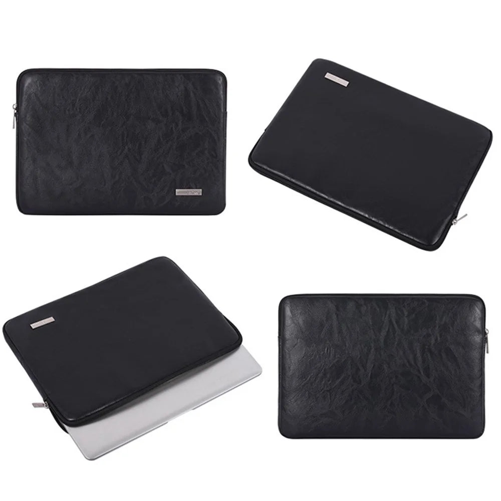 CANVASARTISAN  L38-T0311 Anti-Scratch Sleeve Bag for 13 inch PU Leather Laptops Carry Case Portable Slim Case with Small Bag - Black - 7